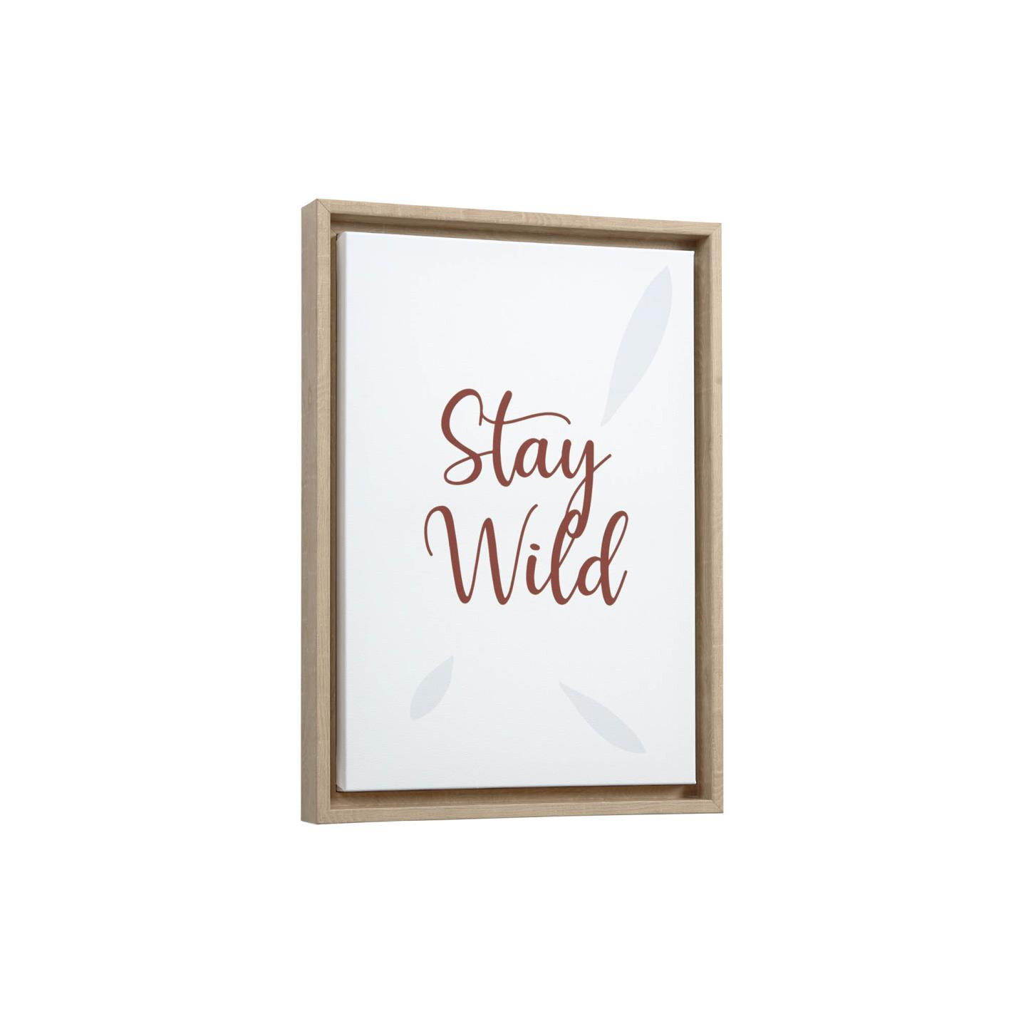 Kave Home Schilderij Uriana Stay Wild, 30 x 42cm - Wit