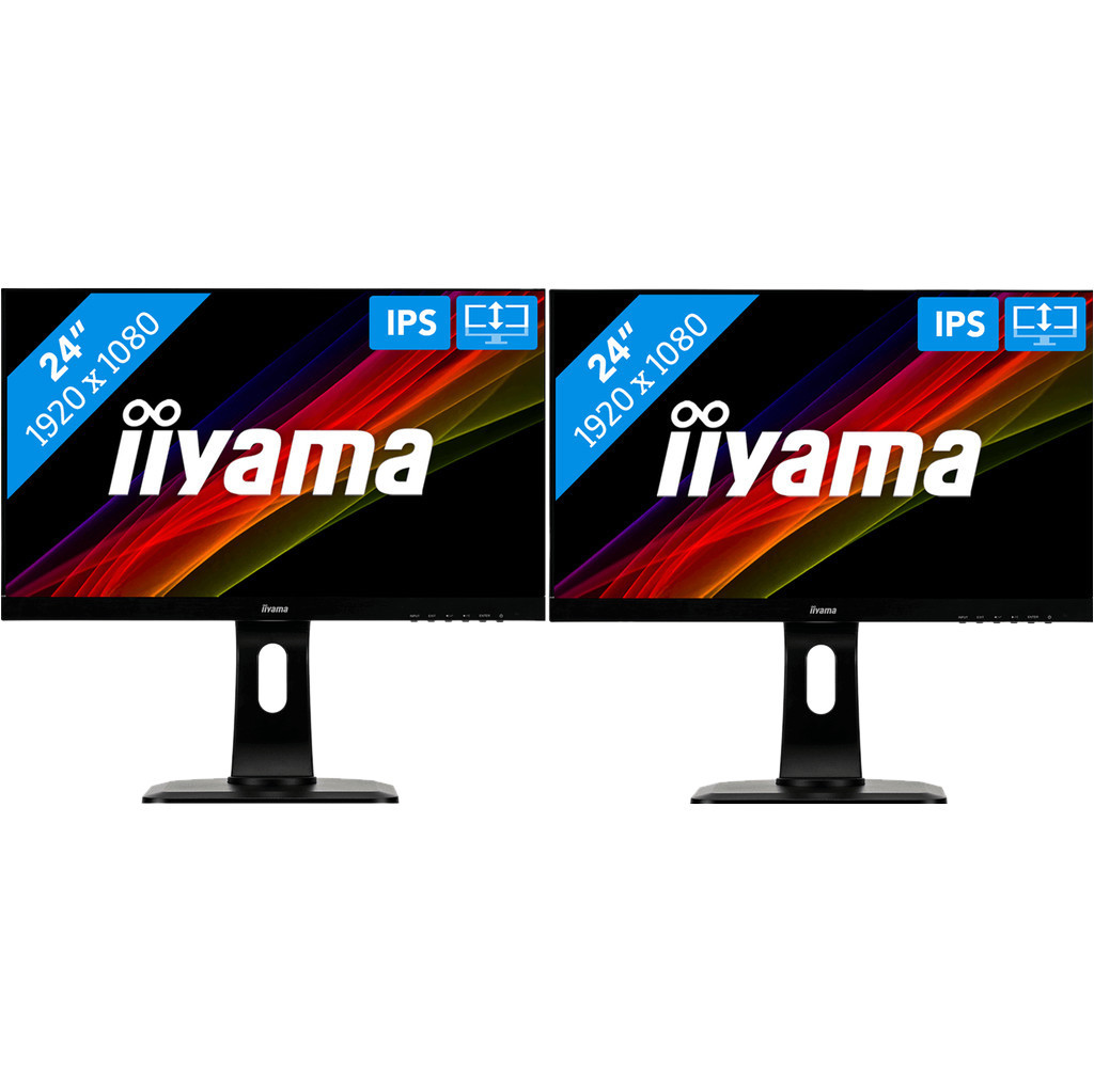 2x iiyama ProLite XUB2492HSU-B1