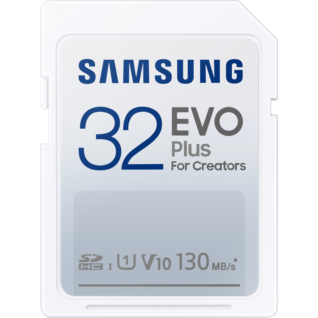 Samsung EVO Plus 32GB, SDHC, UHS-I, U1, 130MB/s, FHD, Memory Card(MB-SC32K)