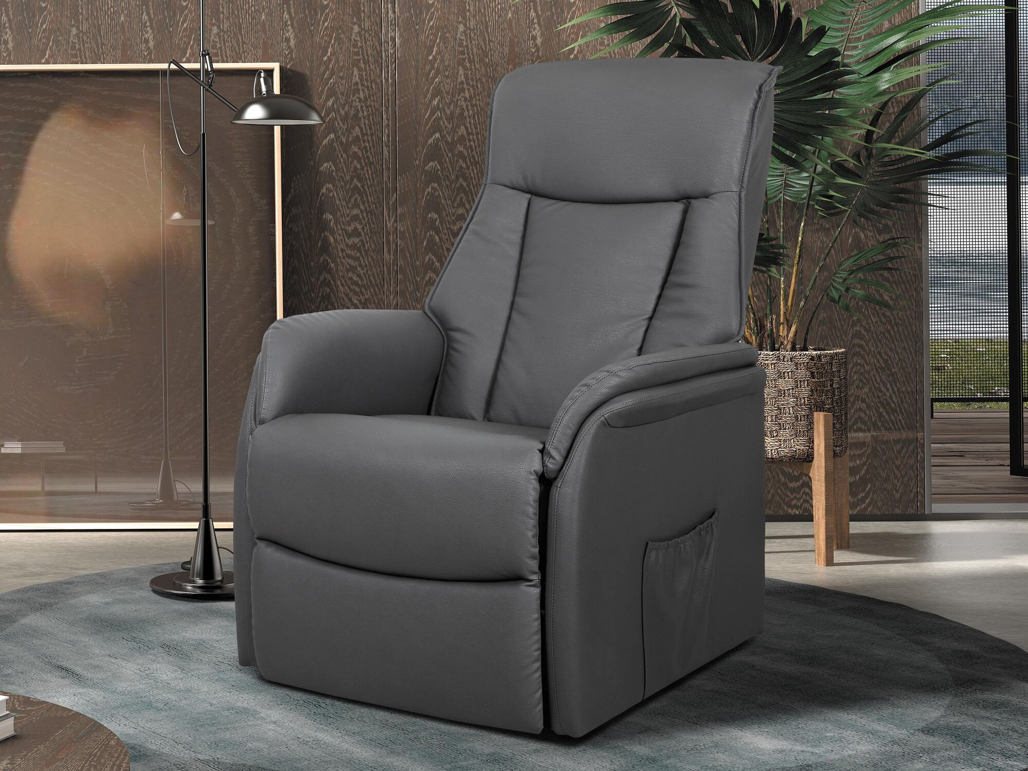 Relaxfauteuil elektrisch MALIKA grijs