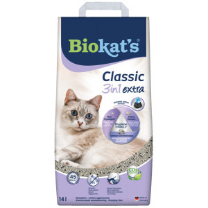 Biokat&apos;s Classic 3 in 1 Extra kattenbakvulling 2 x 14 liter