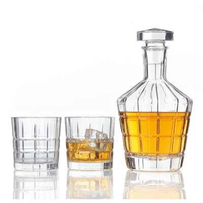 Leonardo Spiritii Decanteerset, 2 whiskey glazen en decanteerkaraf