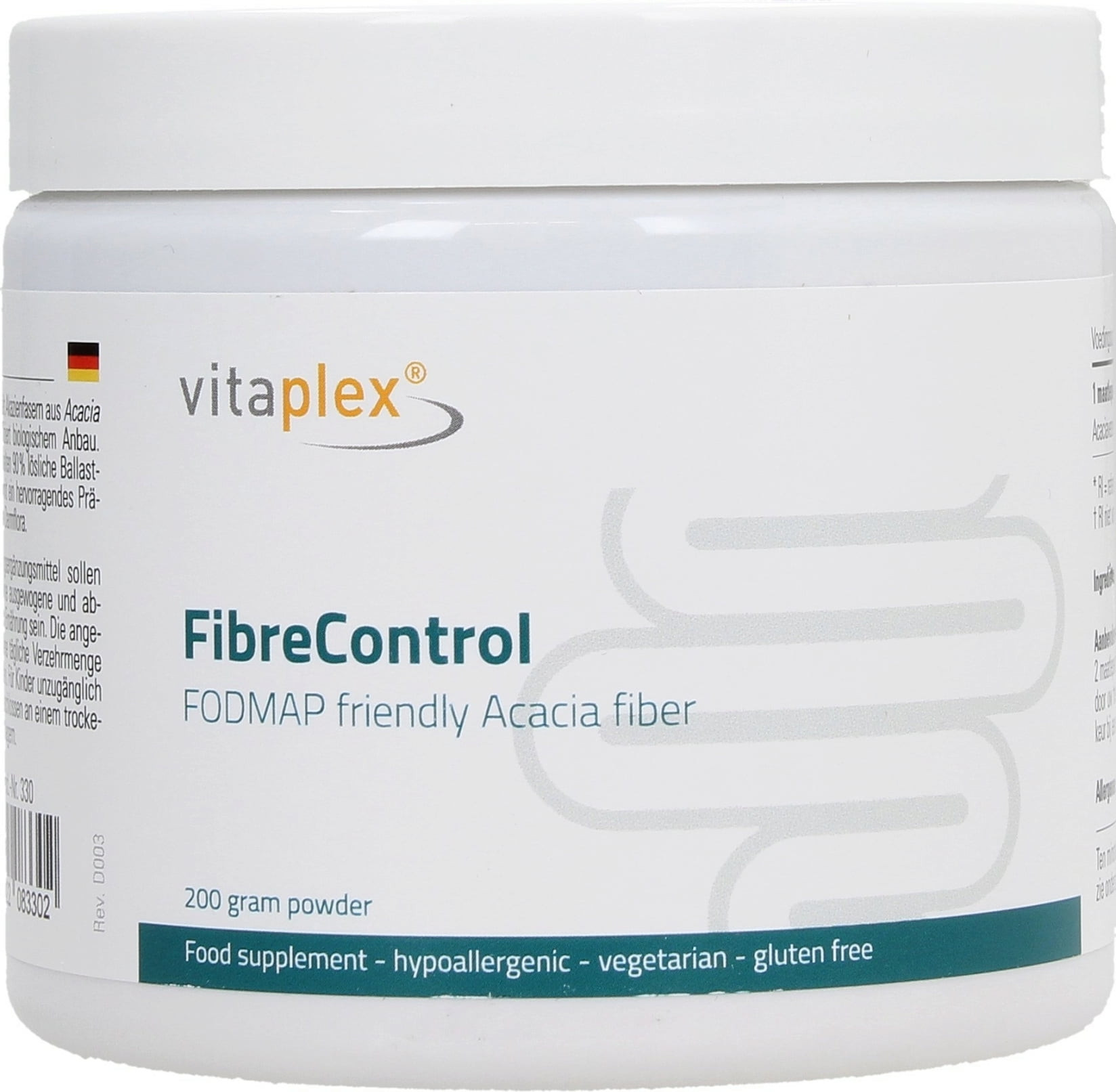 FibreControl Bio Acacia Fibre Powder (200 gram) - Vitaplex