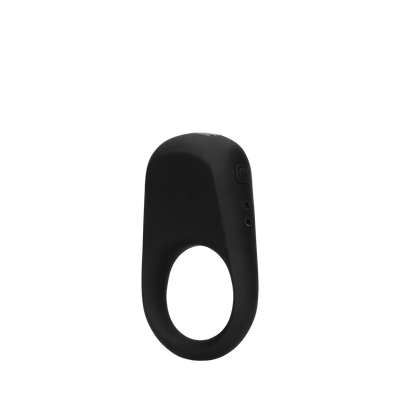 Loveline by Shots Vibrating Cock Ring - Licorice Black