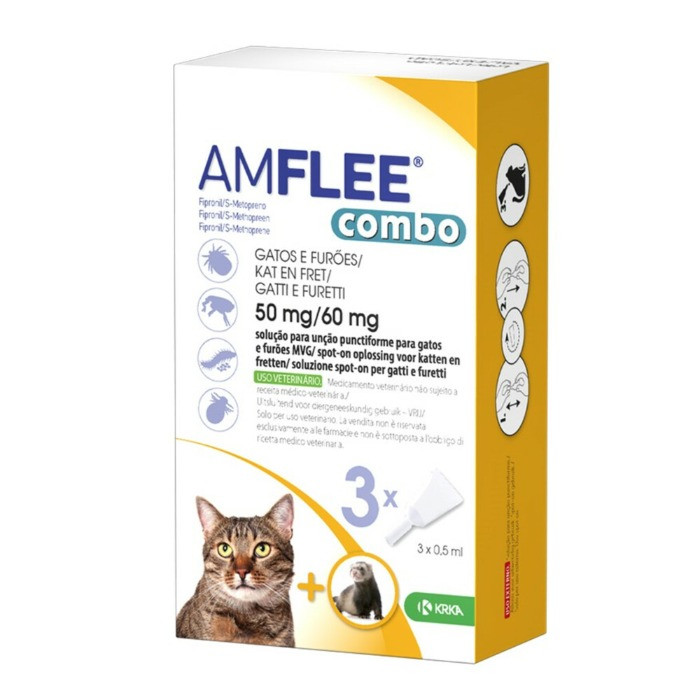 Amflee Combo 50 mg Spot-on kat 3 pip.