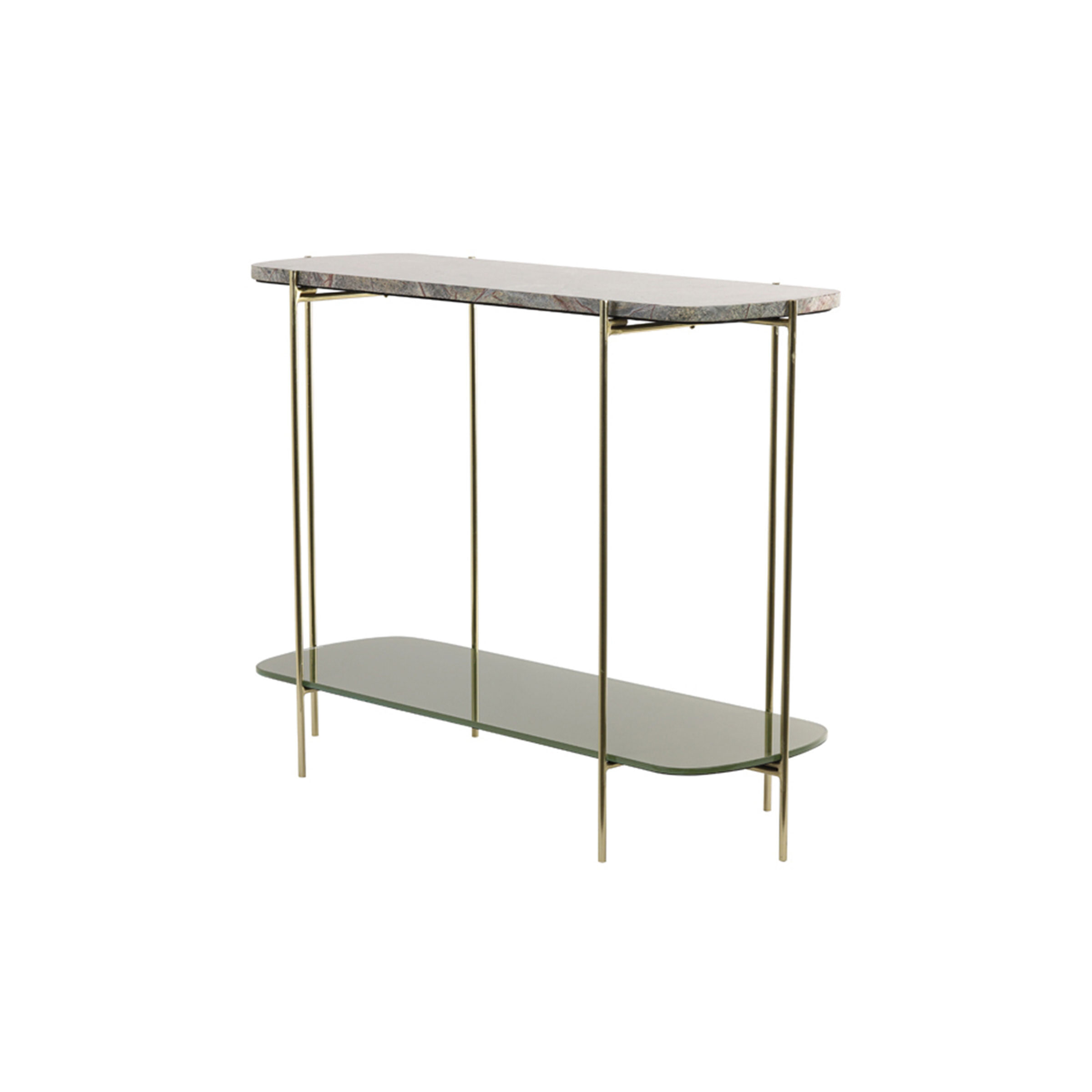 Light & Living Sidetable Besut 103cm, Groen Marmer - Ovaal