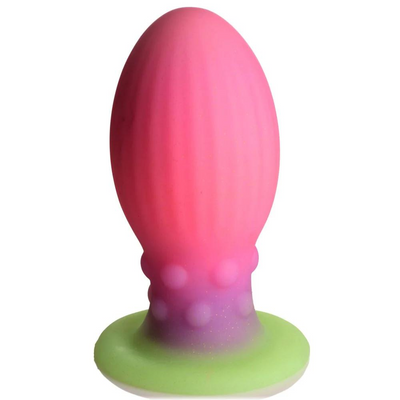 XR Brands Xeno Egg - Glow in the Dark - Silicone Egg - XL - Pink