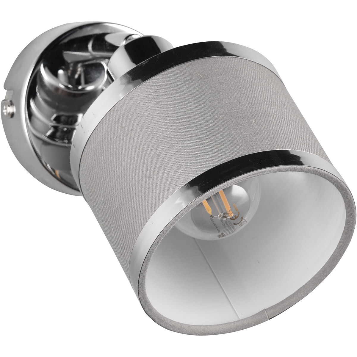 LED Wandspot - Trion Arona - E14 Fitting - 1-lichts - Rond - Chroom - Metaal