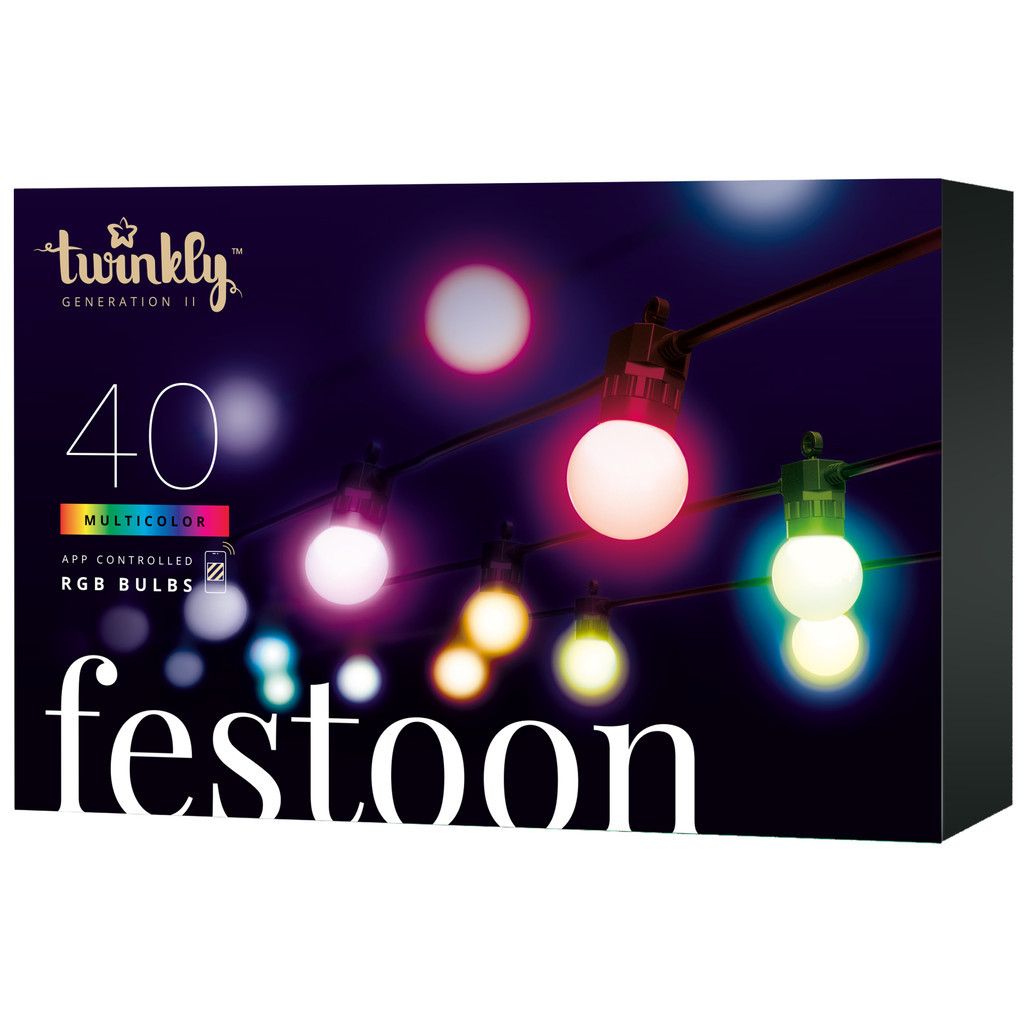 Twinkly Smart lichtsnoer buiten Kleur - 40 lampjes