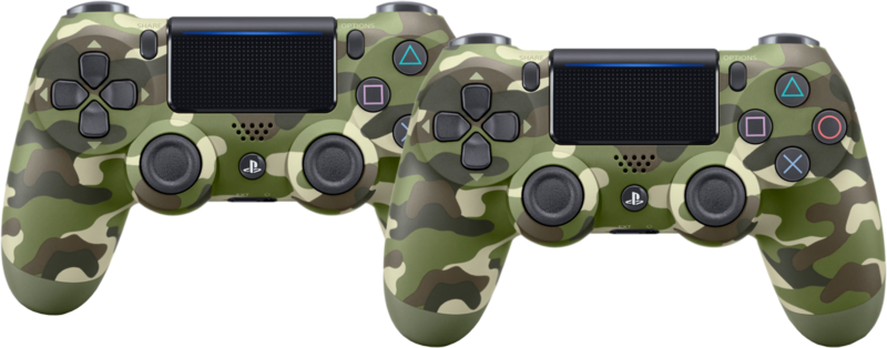 Sony PlayStation 4 Draadloze DualShock V2 4 Controller Groen Camo Duo Pack