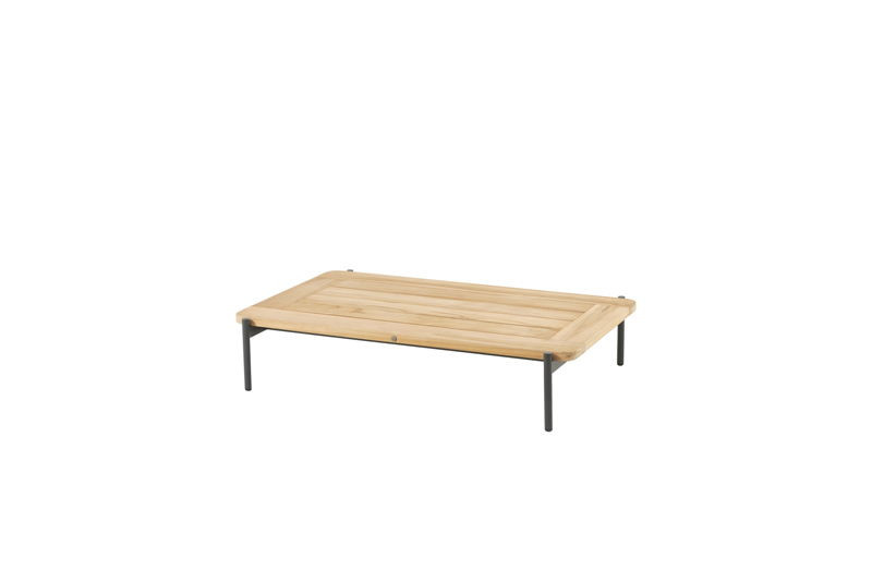 Yoga Coffee Tafel Natural Teak Antracite 120 x 75 x 25 cm - 4SO