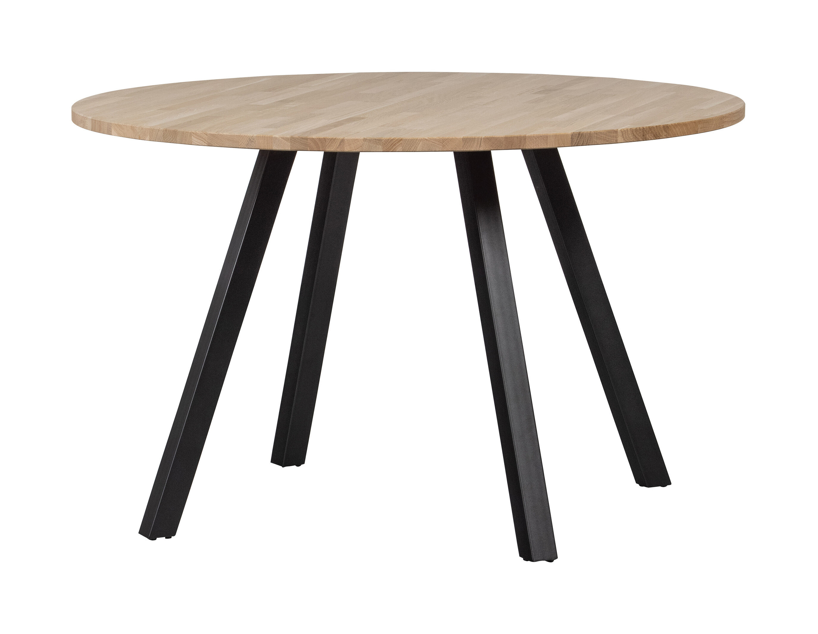 WOOOD Ronde Eettafel Tablo Eikenhout, Ø120cm - Onbehandeld