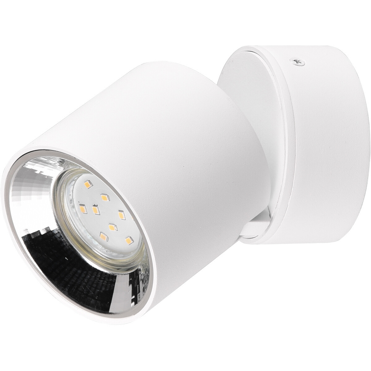 LED Wandlamp - Wandverlichting - Trion Pinati - GU10 Fitting - Rond - Mat Wit - Metaal