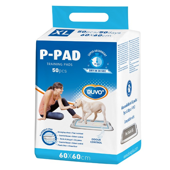 Duvo+ pet toilet p-pad 60x60cm hond 50stuks