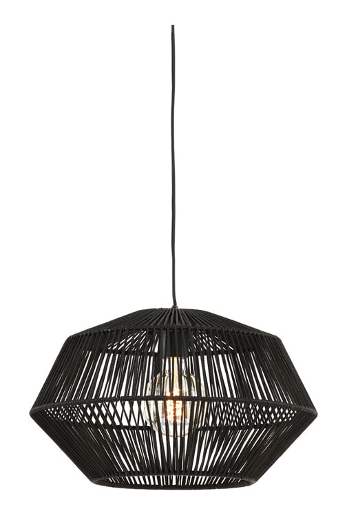 Light & Living Hanglamp Deya Rond - Mat Zwart