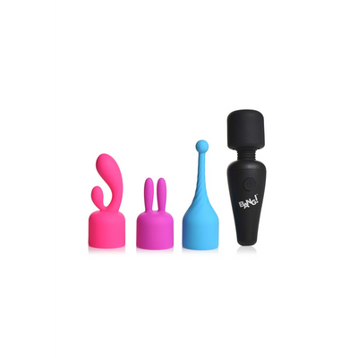 XR Brands Mini Wand Massager with 3 Attachments