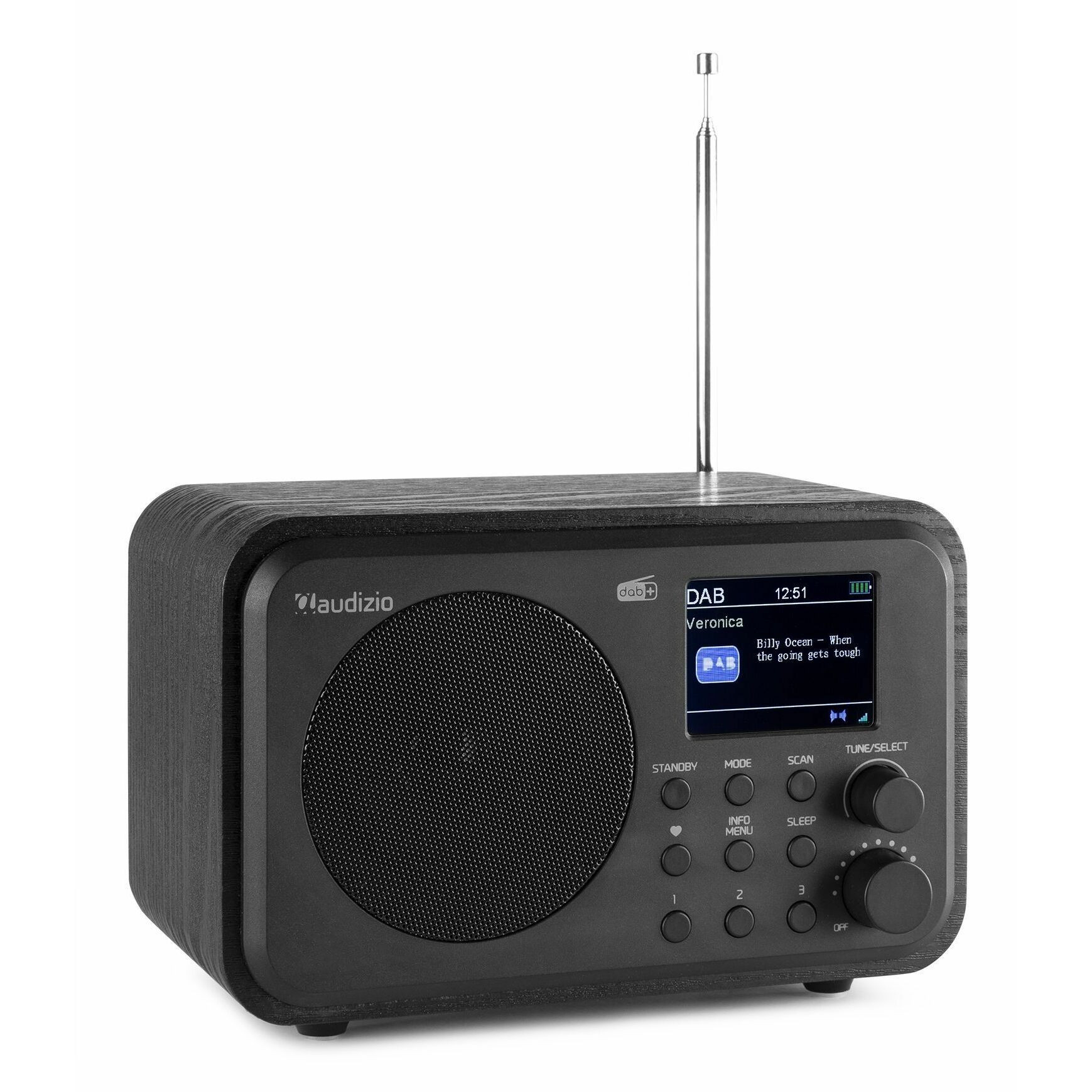 Retourdeal - Audizio Milan draagbare DAB radio met Bluetooth, FM radio