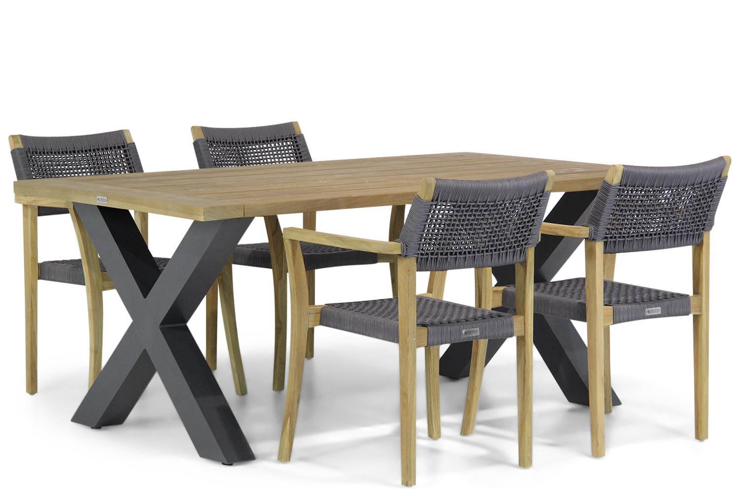 Lifestyle Dallas/Cardiff 180 cm dining tuinset 5-delig