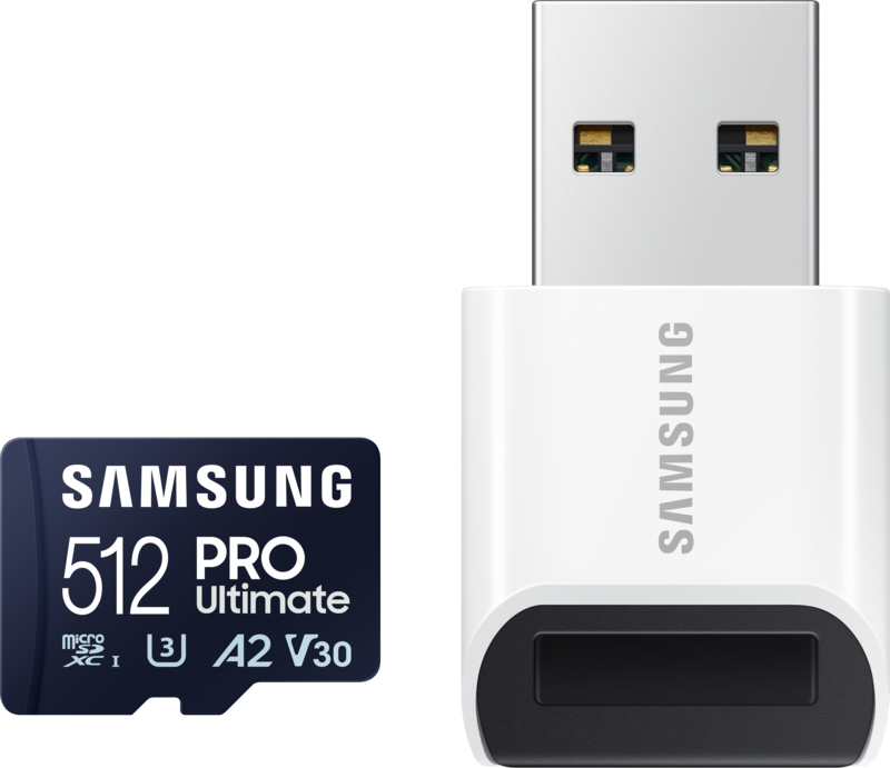 Samsung PRO Ultimate 512 GB (2023) microSDXC + USB lezer