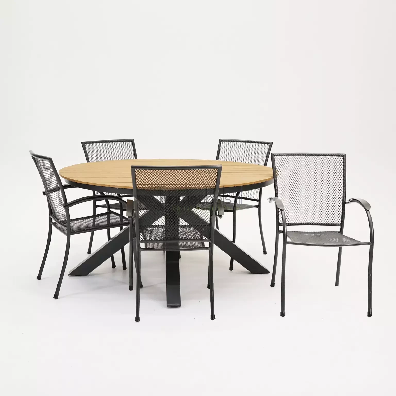 Tuinstoel Nordic met Arezzo tafel 150 cm rond