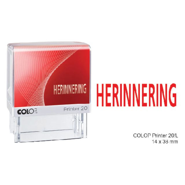 Woordstempel Colop Printer 20 herinnering rood