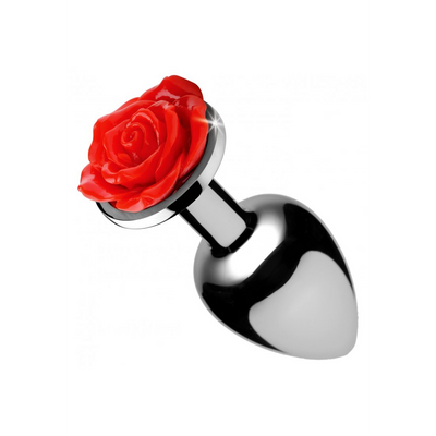 XR Brands Red Rose - Butt Plug - Medium