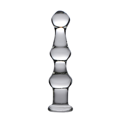 XR Brands Mammoth - Glass Dildo with 3 Bumps