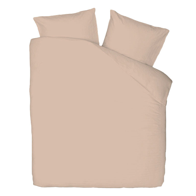 Dekbedovertrek Plain Percale - Eenpersoons (140x200 cm) - Roze Percale katoen - Dessin: Effen - Presence - Dekbed-Discounter.nl