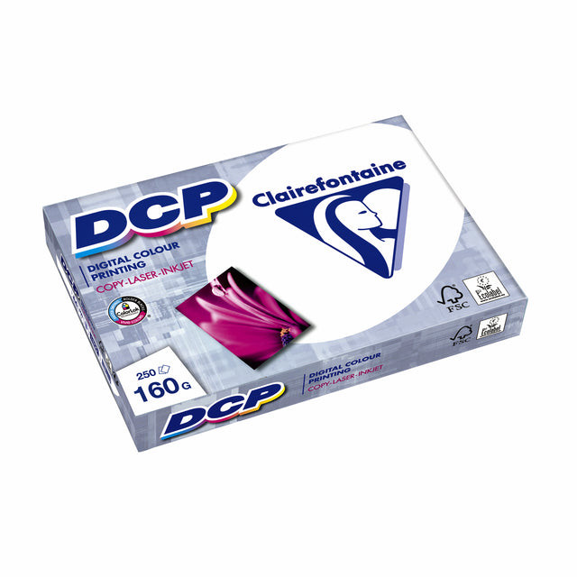 Laserpapier Clairefontaine DCP A4 160gr wit 250vel | 4 stuks