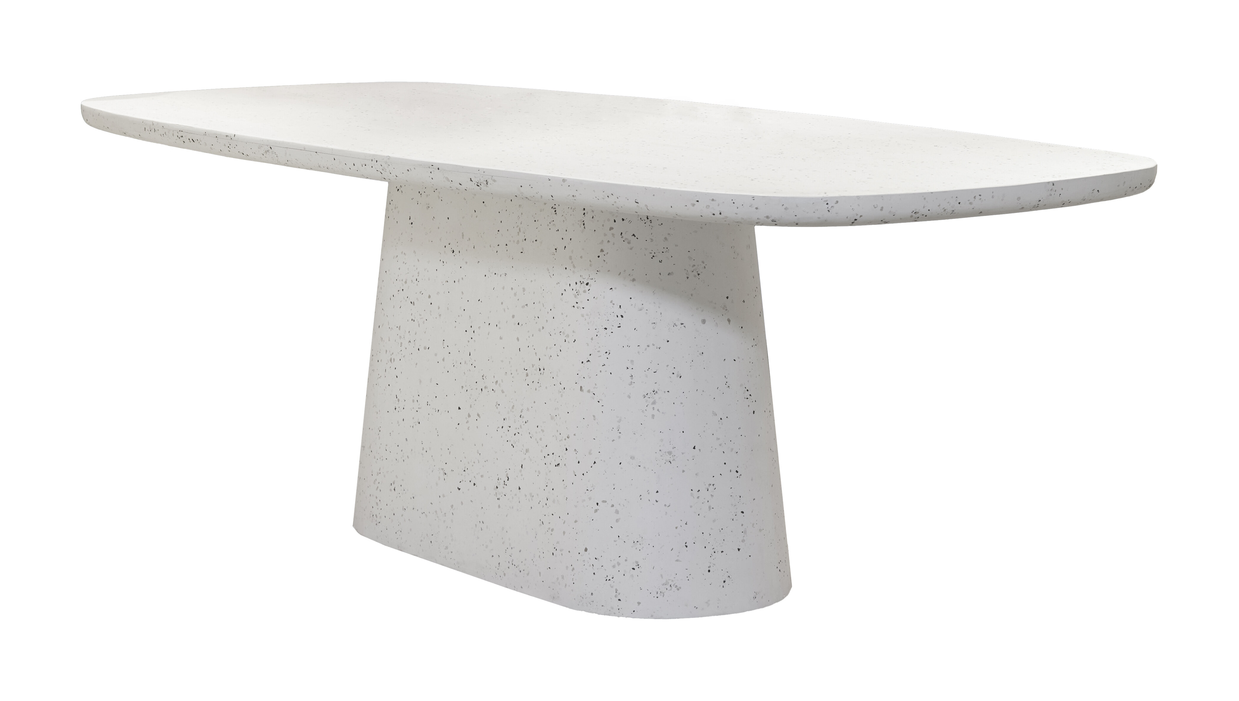 Light & Living Deens Ovale Eettafel Hamura Terrazzo, 220 x 105cm - Wit - Ovaal