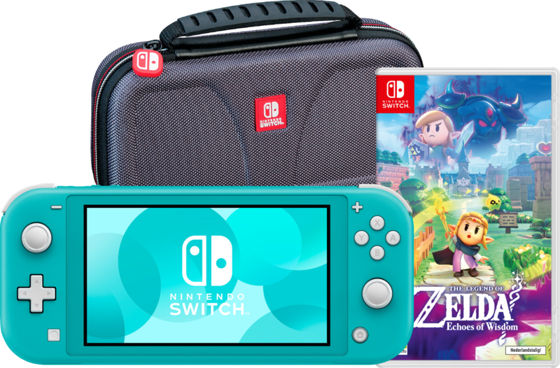 Nintendo Switch Lite Turquoise + Zelda: Echoes of Wisdom + Bigben Beschermtas