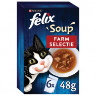 Felix Soup Farm Selectie Kattensoep (6x48g) 8 x (6 x 48 g)