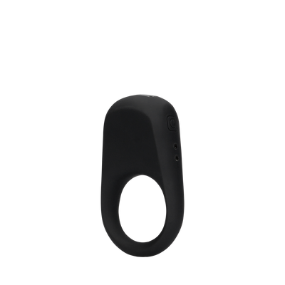 Loveline by Shots Vibrating Cock Ring - Licorice Black