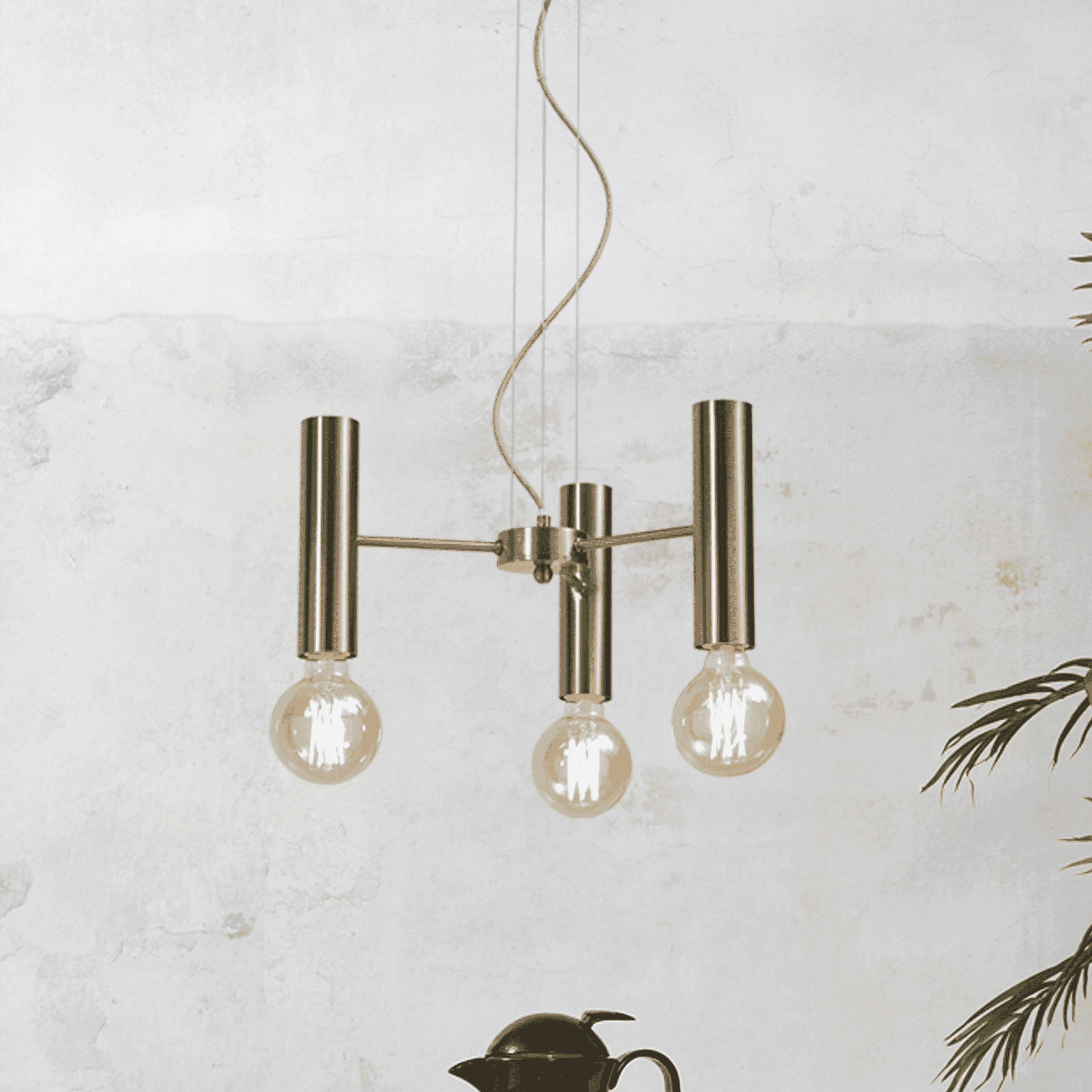 its about RoMi Hanglamp 'Cannes' 3-lamps, 20cm, kleur Goud