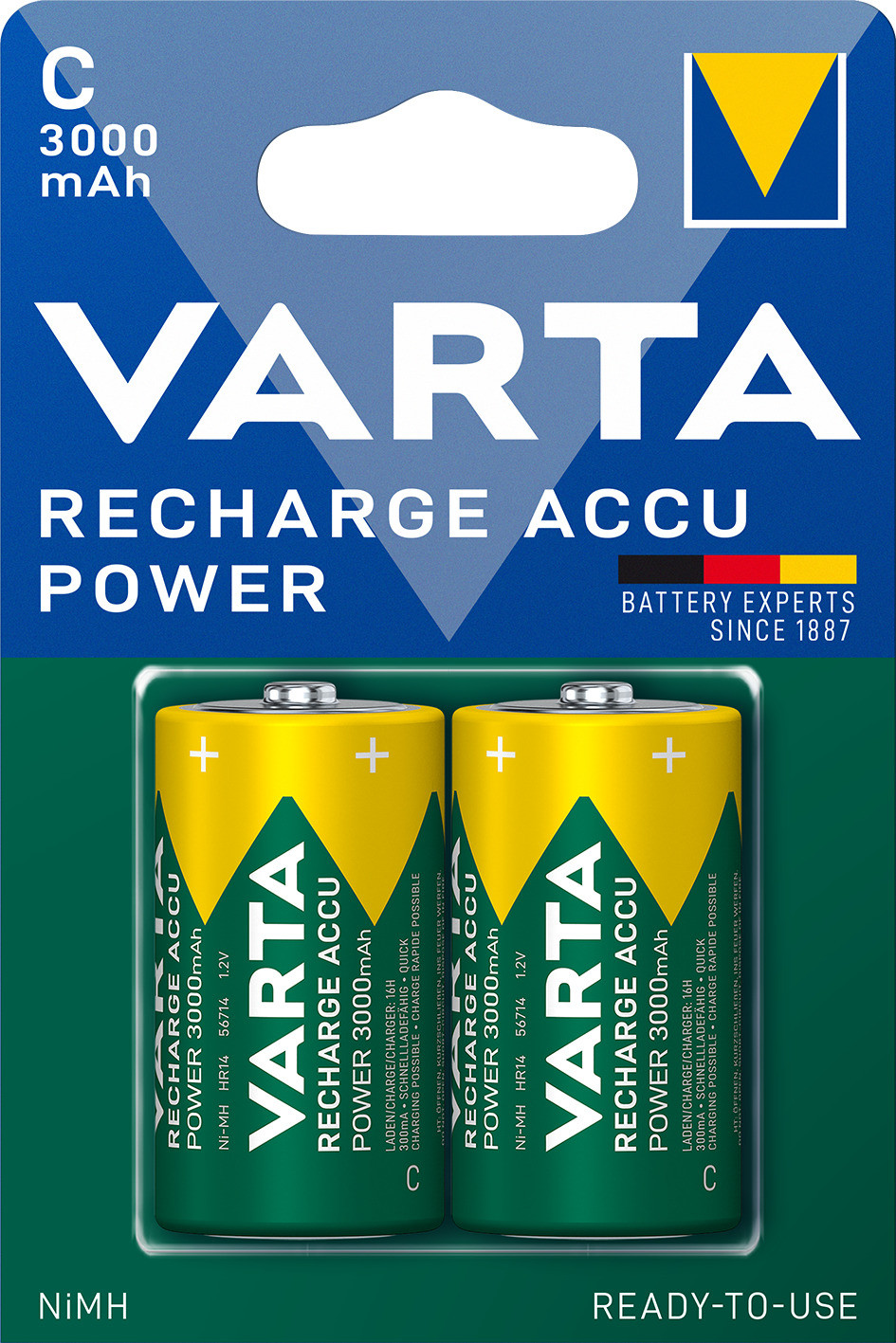 Varta C 3000mAh Ready2Use 2x