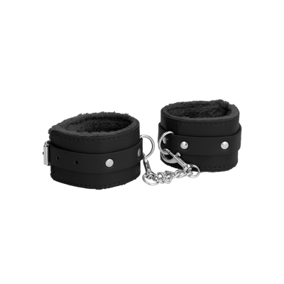 Ouch! by Shots Plush Leather Handcuffs