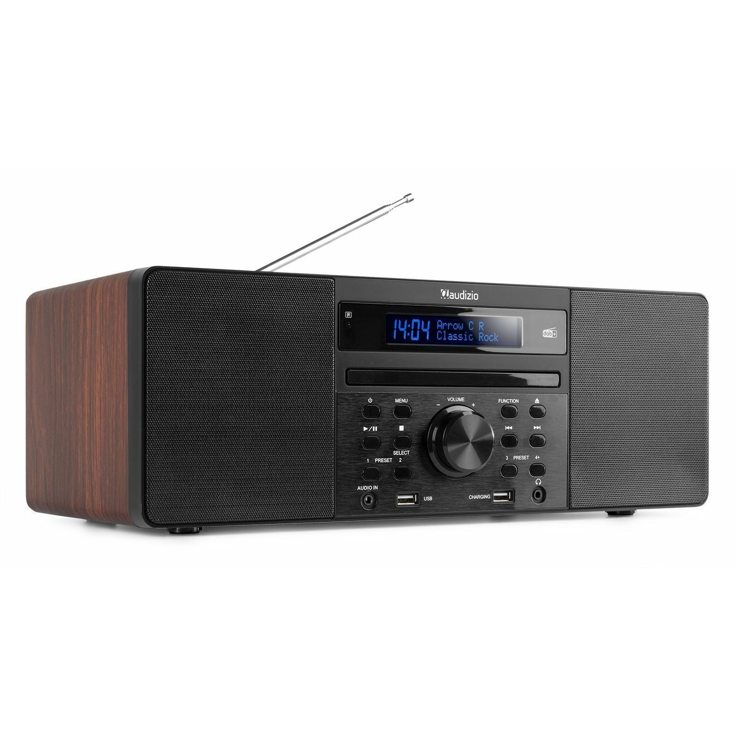 Audizio Prato microset met DAB radio, Bluetooth, USB mp3 & cd speler -