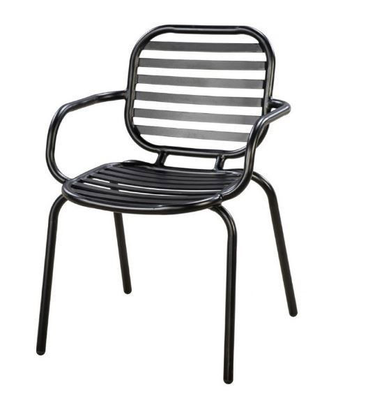 Tomo dining chair alu/black - Yoi