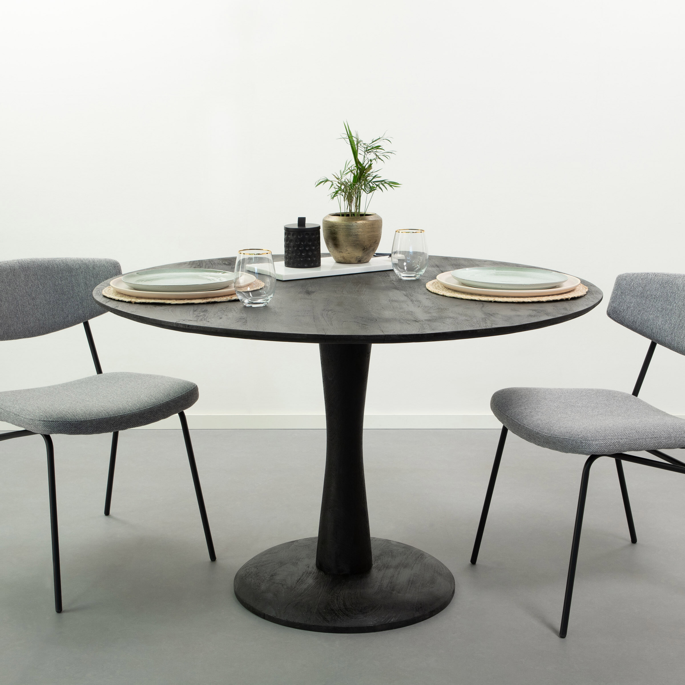 Brix Ronde Eettafel Vivian 120cm - Zwart