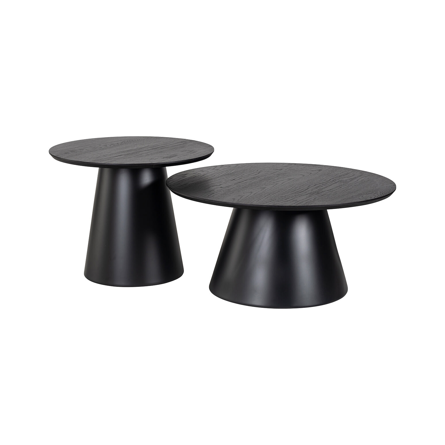 Richmond Ronde Salontafel Jazz Set van 2 stuks - Zwart