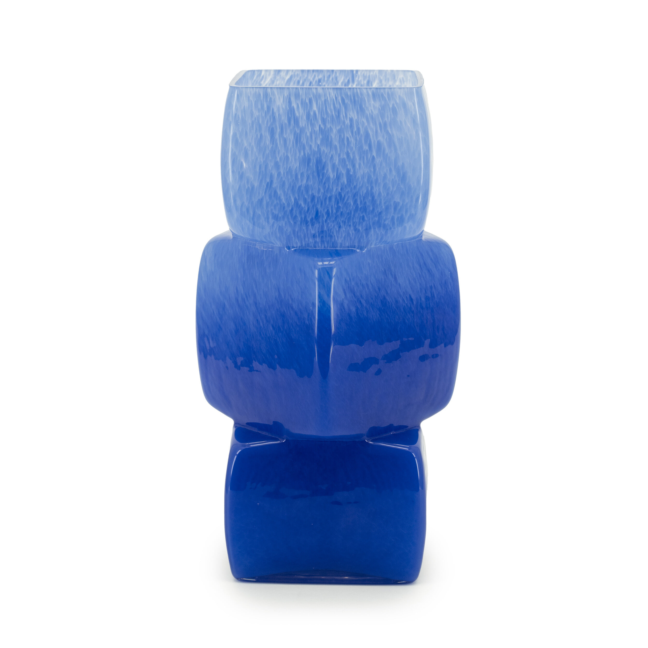 By-Boo Vaas 'Batu' Mondgeblazen glas, kleur Blauw