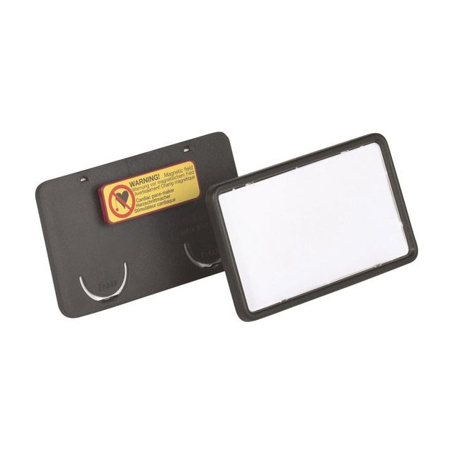 Badge Durable clip card met magneet 40x75mm