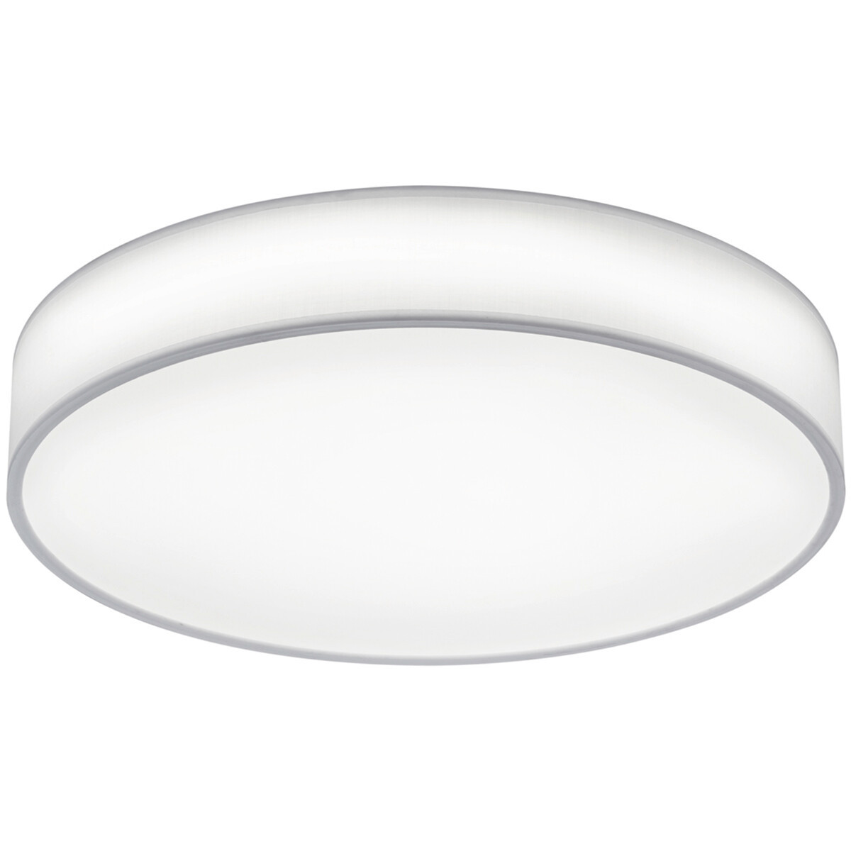 LED Plafondlamp - Plafondverlichting - Trion Lanago - 42W - Aanpasbare Kleur - Afstandsbediening - Dimbaar - Rond - Mat Wit - Textiel