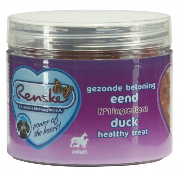 Renske Gezonde Beloning Hartjes eend hondensnack 2 x 100 g