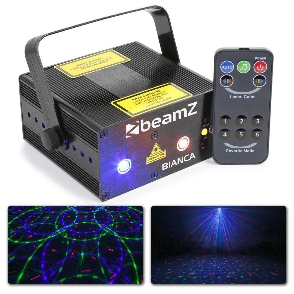 BeamZ Bianca dubbele Laser Disco 330mW RGB Gobo met remote