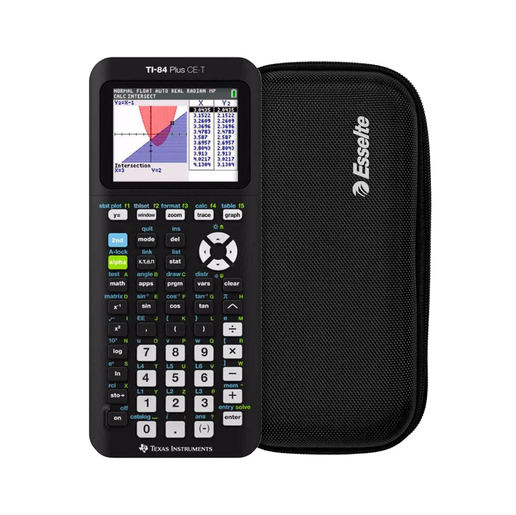 Texas Instruments TI-84 CE-T + Rekenmachine Case Zwart