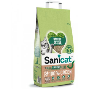 Sanicat Natura Activa 100% Green kattenbakvulling 1 + 1 gratis