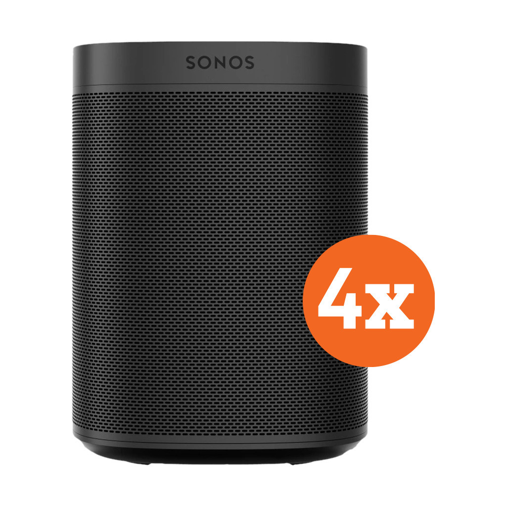 Sonos One SL Zwart 4-pack