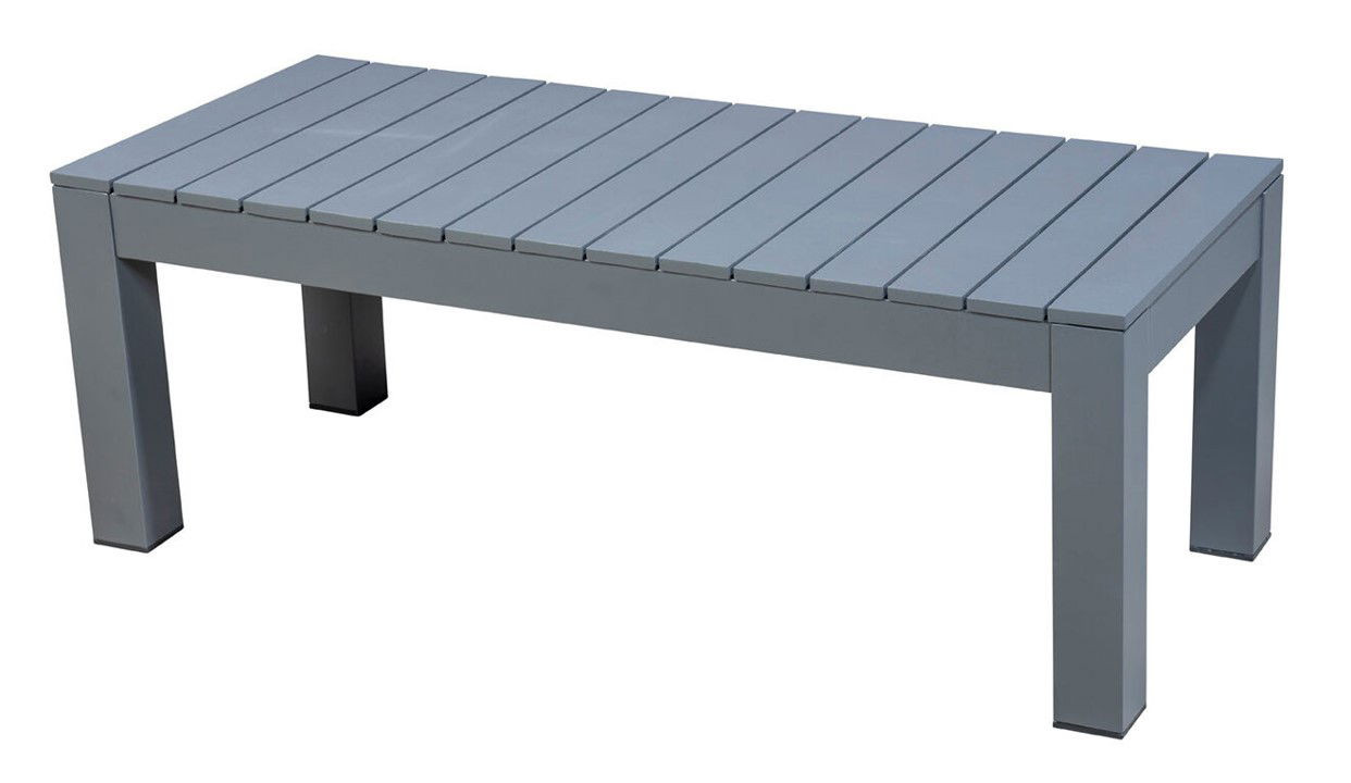 Midori sportbench 116x50x42 cm aluminium dark grey - Yoi