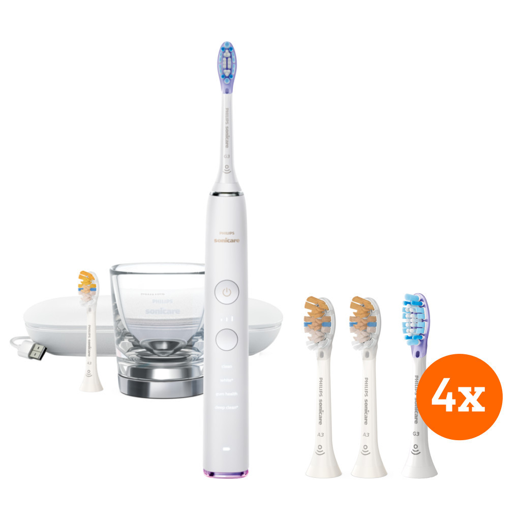 Philips Sonicare DiamondClean Smart HX9917/88 + All-in-one (2 stuks) + Gum Care (4 stuks)